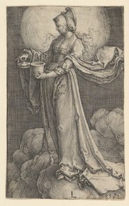 云上的圣抹大拉的马利亚，1518年。 作者 卢卡斯·范·莱登