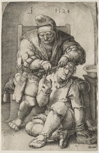 外科医生，1524年。 作者 卢卡斯·范·莱登
