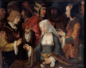 卡片拍摄者 绘画的 作者 Lucas van Leyden