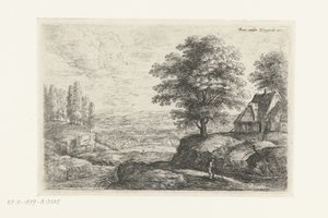 持杖男子的风景
六幅风景画（系列名称） 作者 弗兰斯·范登·维恩加德