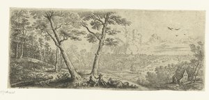 两人交谈的风景
广阔的风景（系列名称） 作者 弗兰斯·范登·维恩加德