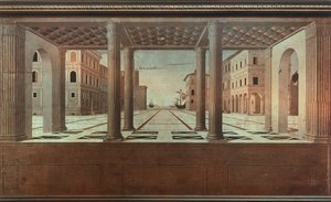 理想景观，卢西亚诺·劳拉纳（Luciano Laurana，1420-1479）创作。