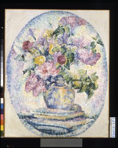 花瓶》，日期不详（布面油画） 作者 露西·康斯图里尔