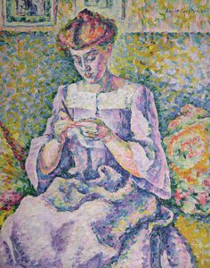 女人钩针编织，1908年 作者 Lucie Cousturier