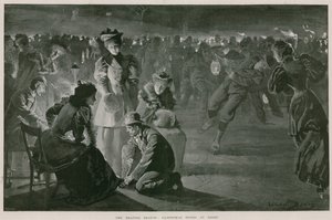 滑冰季节：夜晚的汉普斯特德池塘（平版）