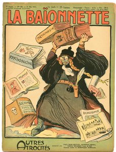 La Baionnette》的封面，一本色彩斑斓的讽刺杂志 作者 露西安·梅蒂（Lucien Metivet）
