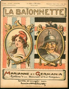 《La Baionnette》封面，色彩讽刺 作者 露西安·梅蒂（Lucien Metivet）