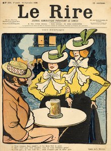 半姐妹，来自&39;Le Rire&39;的封面，1898年9月10日 作者 露西安·梅蒂（Lucien Metivet）