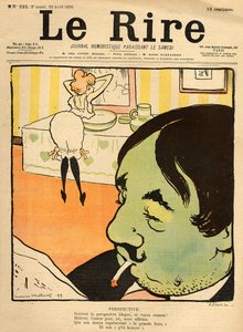 1899年4月22日《新闻报》封面上的幽默漫画（彩色平印）。 作者 露西安·梅蒂（Lucien Metivet）