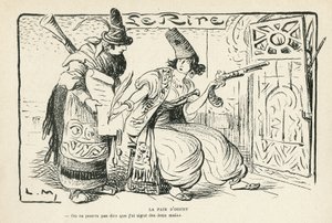 Le Rire 插图，26/10/12 - Ouchy 的和平 - 巴尔干半岛，瑞士，第 14-18 战，洛桑条约（版画） 作者 露西安·梅蒂（Lucien Metivet）