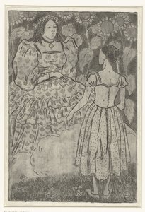 仙女出现在灰姑娘面前 作者 卢西安·皮萨罗（Lucien Pissarro）