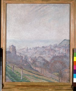 黑斯廷斯薄雾、阳光和烟雾 作者 卢西安·皮萨罗（Lucien Pissarro）