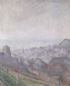 黑斯廷斯：雾，太阳和烟雾，1918年 作者 卢西安·皮萨罗（Lucien Pissarro）