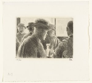 咖啡馆里的男人 作者 卢西安·皮萨罗（Lucien Pissarro）