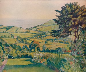 海景，鱼塘，1915，c1932 作者 卢西安·皮萨罗（Lucien Pissarro）