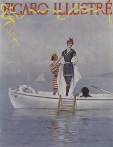 海上的满水。着名的费加罗的封面，1894年8月