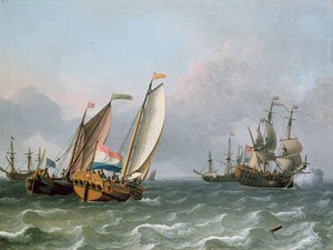 荷兰航运在波涛汹涌的海面