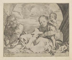 拱门下的圣家族 作者 卢多维科·卡拉奇（Ludovico Carracci）