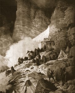 意大利与奥地利的阿尔卑斯山战争：山坡上的弥撒，摘自《战争画报》，1916 年 6 月 21 日（平版）。