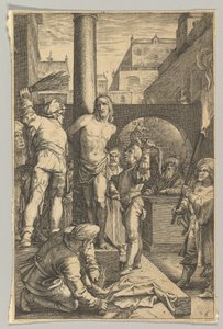 鞭刑，来自《基督的激情》，约1623年。