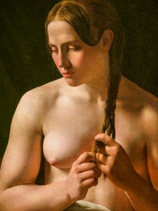 打褶的女人，细节 作者 路德维格·奥古斯特·史密斯