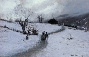 马拉雪橇的男子 作者 鲁德维格·斯克拉姆斯塔德