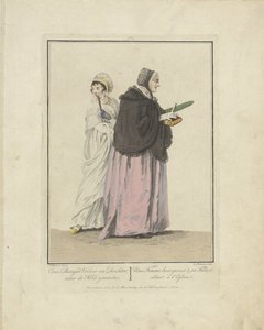 去教堂的母亲和女儿
一位资产阶级妇女和女儿；去教堂/Une Femme bourgeoise  sa Fille, allant à l