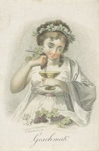 品味
Geschmak（物体上的标题）
女性形象代表的五种感官（系列名称）
Die Funf Sinne（系列名称） 作者 夏沃内蒂
