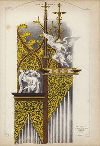 Detail of the organ in the Church of St Mary, Lubeck, Germany (colour litho) 作者 路德维希·格鲁纳（Ludwig Gruner）