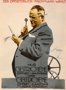 Der Offsetdruck-Fachmann wählt nur gestrichene Offset-Papiere (..) Marke Najork 作者 路德维希·霍尔文