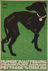 狗展，1912年。 作者 路德维希·霍尔文