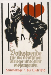 为德国战争和平民囚犯人民基金会筹款海报，7 月 1 日至 7 日募捐日 作者 路德维希·霍尔文