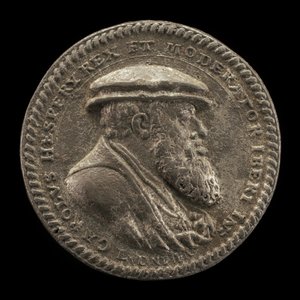 查理五世，1500-1558年，西班牙国王1516-1556年，神圣罗马帝国皇帝1519年[正面]，1542年。 作者 路德维希·纽法雷尔