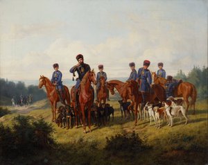 狩猎》，1856年。 作者 路德维希·皮奇