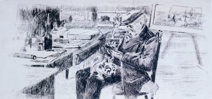 画家乔瓦尼-法托里的肖像，由路易吉-莱维（1858-1860 - 1939）绘制。 作者 路易吉·列维