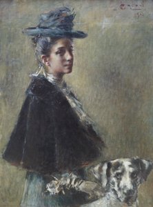 托雷利夫人肖像 作者 路易吉·康科尼（Luigi Conconi）