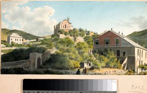 View of the Hill and Church of Oregina, Genoa (Watercolour, circa 1825) 作者 路易吉·加里波