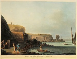 埃及，亚历山大，托勒密图书馆遗址 by Luigi Mayer 作者 路易吉·梅耶（Luigi Mayer）