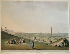 埃及，游牧民族和Materieh（旧赫利奥波利斯，或太阳城）的方尖碑，由Luigi Mayer雕刻。 作者 路易吉·梅耶（Luigi Mayer）
