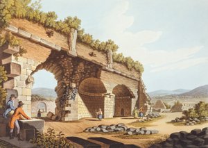 欧洲旅行者在以弗所的戴安娜神庙前的情景 作者 路易吉·梅耶（Luigi Mayer）