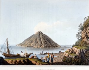 斯特龙博利岛 - 在“奥斯曼帝国、欧洲、亚洲和一些地中海岛屿的景观”中，Luigi Mayer，伦敦 作者 路易吉·梅耶（Luigi Mayer）
