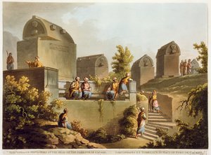 Cacamo港口的石棺和Sepulchres，来自“奥斯曼帝国的观点”，由Robert Bowyer（1758-1834）1803（aquatint）出版 作者 路易吉·梅耶（Luigi Mayer）