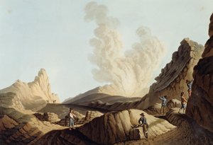 斯特隆博利岛，火山口 作者 路易吉·梅耶（Luigi Mayer）