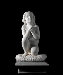 Little boy in prayer Marble sculpture by Luigi Pampaloni (1791-1847), circa 1827. from the collection of Prince Odon di Savoia. Dim. 68x38x30 cm Genes, modern art gallery, inv. 919 作者 路易吉·潘帕洛尼（Luigi Pampaloni）