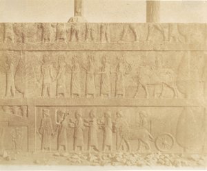 大楼梯外墙的游行队伍，1858年。