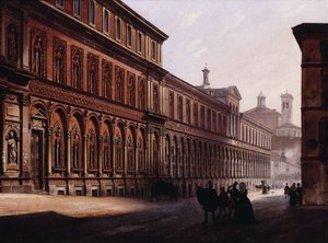 加利福尼亚州的“在Festa del Perdona大街上的大酒杯，S，1842年 作者 路易吉·普雷马齐（Luigi Premazzi）