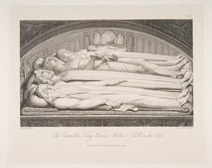 坟墓中的参赞，国王，战士，母亲和儿童，摘自《坟墓，一首诗》，1813年3月1日。 作者 路易吉·夏瓦尼蒂（Luigi Schiavonetti）