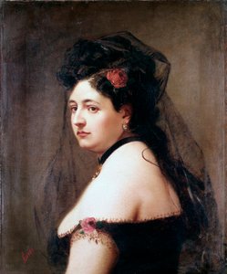 意大利歌手 Elisabetta Galletti Gianoli 的肖像（绘画 作者 路易吉·索里奥（Luigi Sorio）