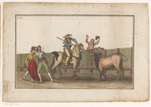 皮卡多将长矛瞄准公牛 Coleccion de lasprinciples suertes de una corrida de toros（系列标题） 斗牛中最重要动作的集合（系列标题） 作者 Luis Fernandez Noseret