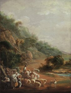 与村民的场景，1786年 作者 路易斯·帕雷特·阿尔卡扎